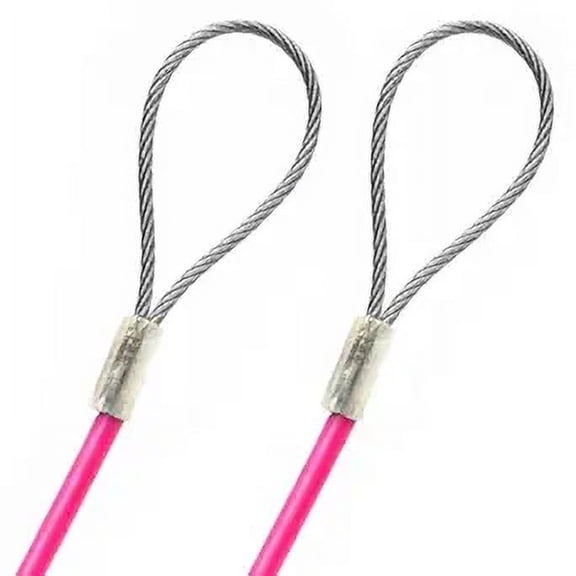 50ft Order To Size 1/16 Galvanized Steel Cable PINK Vinyl Coated To 1/8 Made To Order In USA