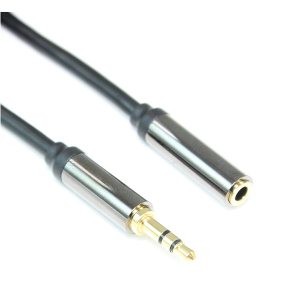 50ft PREMIUM SHIELDED 3.5mm Mini-Stereo TRS Male to FEMALE EXTENSION Cable