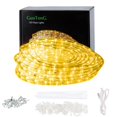 50ft Plug in LED Rope Lights 540 Warm White LEDs, Waterproof, Indoor