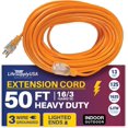 50ft Power Outdoor Extension Cord & Indoor Waterproof Electric Drop
