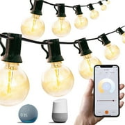50ft. Smart LED Outdoor String Lights, Smart Life App, Works with Alexa, Google Assistant, IFTTT, Dimmable Outdoor Patio Accessories Sync to Music Lights