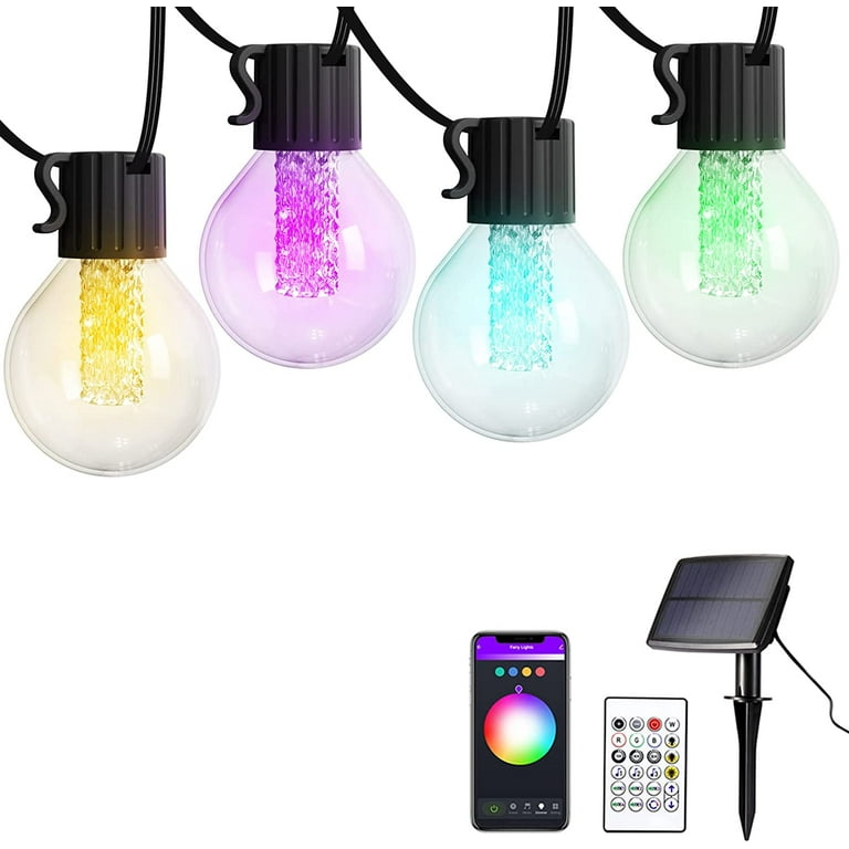 50 ft solar outdoor string lights 2025