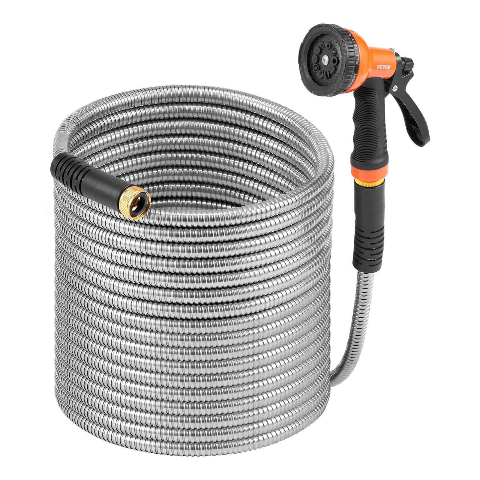 50ft Stainless Steel Metal Garden Hose – Lightweight, No-Kink, Durable & Flexible Water Hose for Outdoor Use