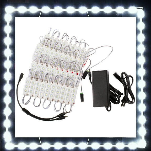 50ft Storefront LED light white for store windows + UL power supply