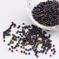 thumbnail image 1 of 50g 12/0 Iris Round Glass Seed Beads Colorful 2mm Hole: 1mm 3304pcs/50g, 1 of 3