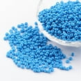 thumbnail image 1 of 50g 8/0 3mm Baking Paint Glass Seed Beads Loose Spacer Beads Dodger Blue 3mm Hole: 1mm about 962pcs/50g, 1 of 3