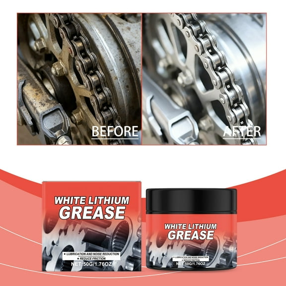50g Automotive Lithium Grease - Essential for Winter Car Care & Christmas Road Trips, Industrial Bearing Lubricant for Auto Parts, High-Temperature Resistant Automotive Grease for Bearings