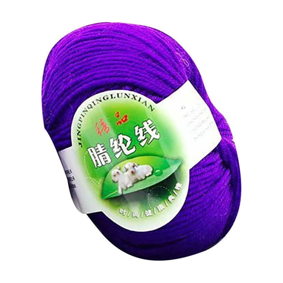 50g Chunky Wool Roving Scarf Knit Wool Yarn Thickness Warm Hat Household Woolen Needle,T,Polyester
