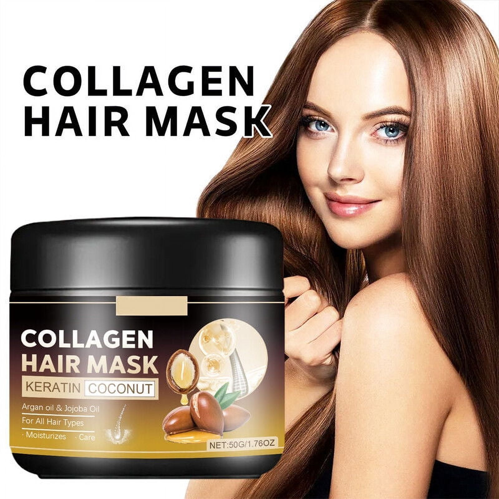 50g Collagen Hair Mask Moisturizing for Dry Damaged Hair Split Ends Hair