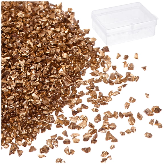 50g Crushed Glass Chips 1-3mm, Dark Brown