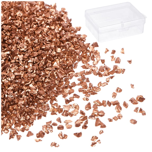 50g Crushed Glass Chips 1-3mm, Light Brown