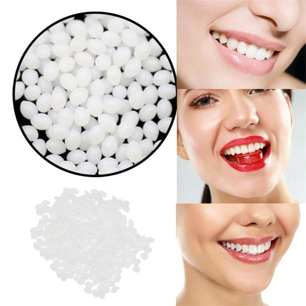 50g Multi-functional Temporary Tooth Repair Kit Moldable Thermal Fitting  Beads for Snap On Instant and Confident Smile Denture Adhesive Fake Teeth  Cosmetic Braces Veneer 