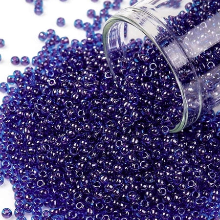50g TOHO Round Seed Beads Japanese Seed Beads (361) Inside Color Dark Aqua/Violet Lined 11/0 2.2mm Hole: 0.8mm about 5555pcs/50g