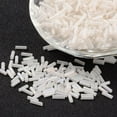 thumbnail image 1 of 50g Transparent Colours Rainbow Glass Bugle Beads AB Color White 6x1.8mm Hole: 0.6mm 1250pcs/50g, 1 of 2