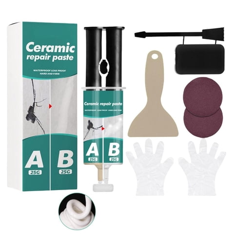 50g White Tile Repair Paste Ceramic Glue Adhesive for Filling the Holes of Tile Quick Easy Fill the Holes and Crack