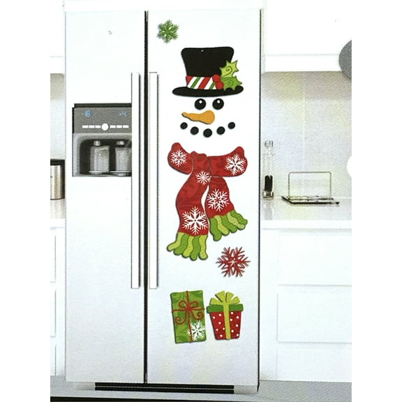 50in Large Christmas Snowman Wall Sticker Decor by Ganz - Snow Man And Christmas Scarf Wall Sticker