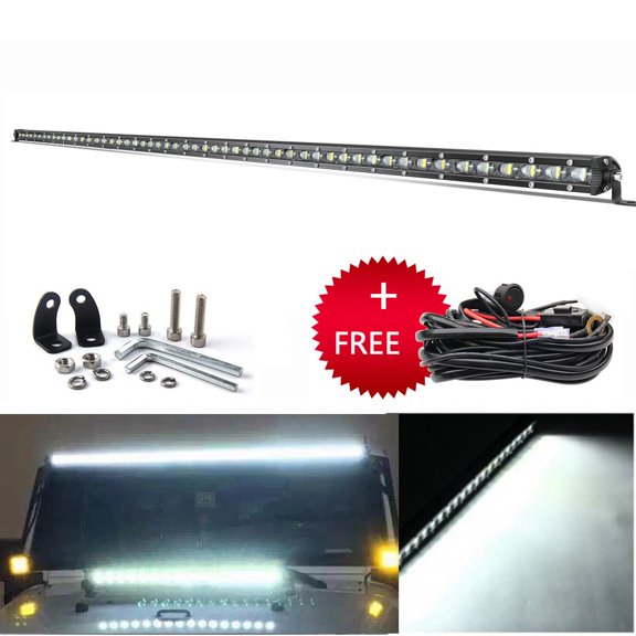 50inch 1440W Slim LED Work Light Bar Single Row Combo Offroad Driving Car Truck