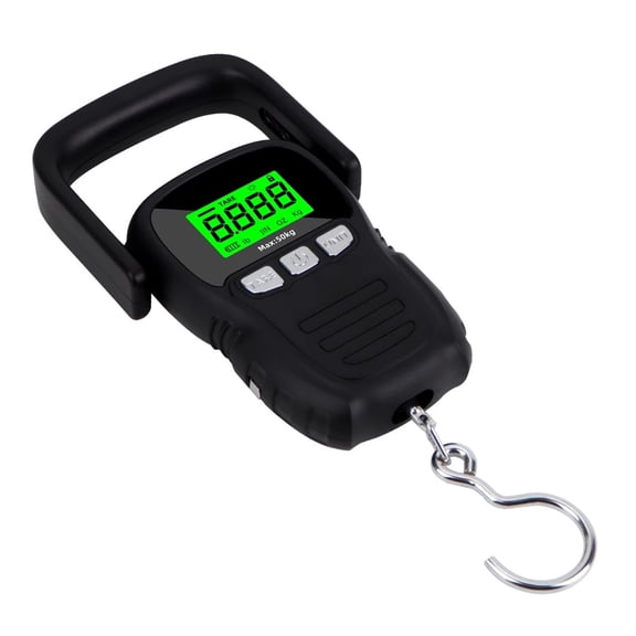 50kg/5g Electronic Hanging Scale Fish Scale LCD Portable Luggage Scale Hook Scale With 150cm Long Retractable Measuring Tape
