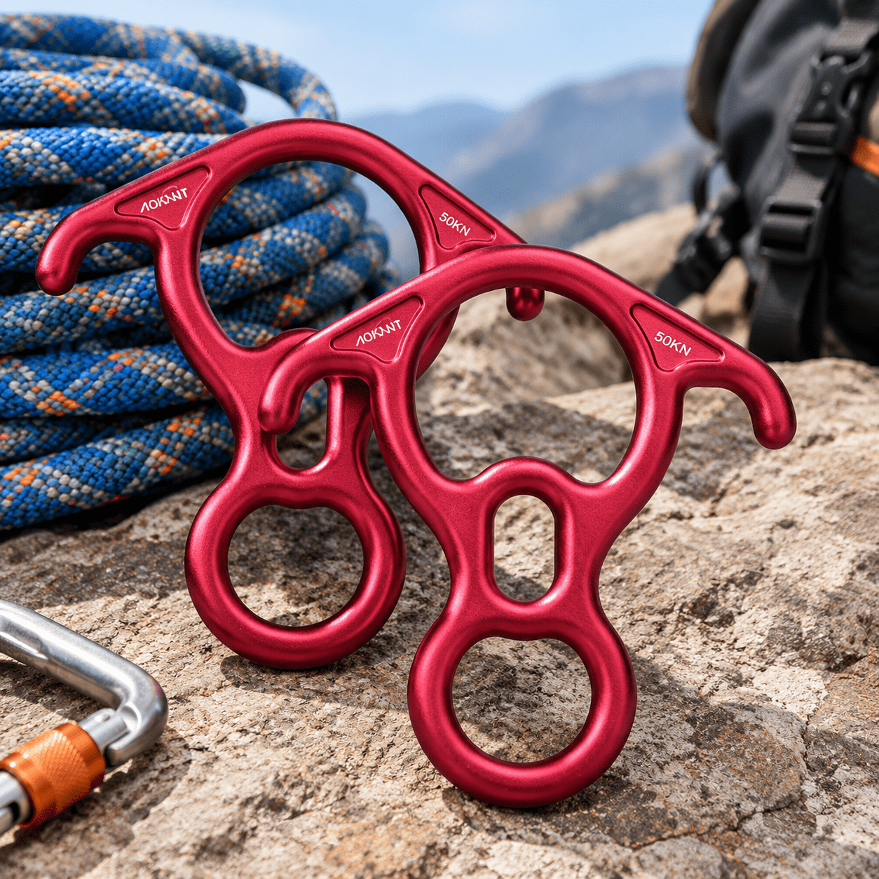 Simple Rescue Vests 50kn Rescue Figure 8 Descender Large Bent-ear Belaying And Rappelling ...