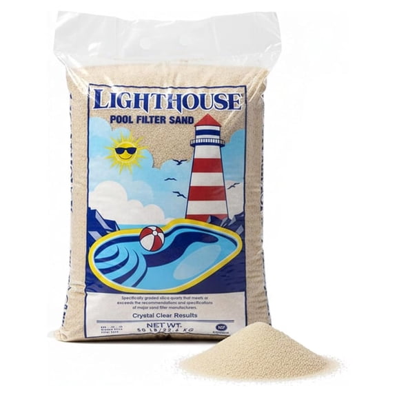 50lb Pool Filter Sand - Crystalline Silica Media for Swimming Pools - Safe, Odorless & Washed - High Performance Filtration for Pool Systems & Maintenance