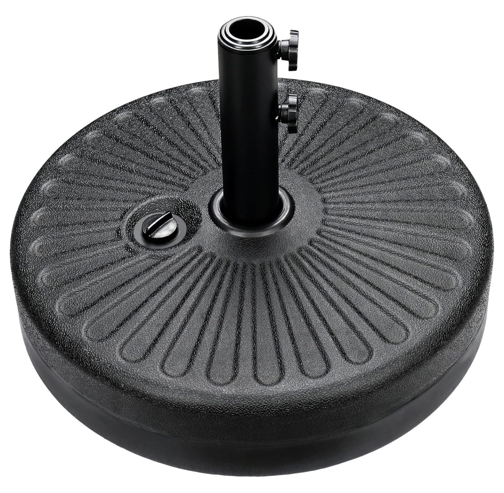 50lbs 20" Capacity Fillable Patio Umbrella Round Base for Outdoor Lawn, Garden, Black