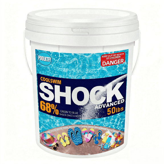 50lbs 68% Calcium Hypochlorite Pool Shock for Swimming Pools - Chlorine Granules Swimming