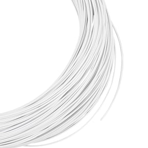 50m/54.7 Yards White Millinery Wire 20 Gauge White Floral Wire Round Soft Millinery Wire PVC Covered Millinery Wire Iron Stem Wires for DIY Sewing Supplies Brim Making Accessories