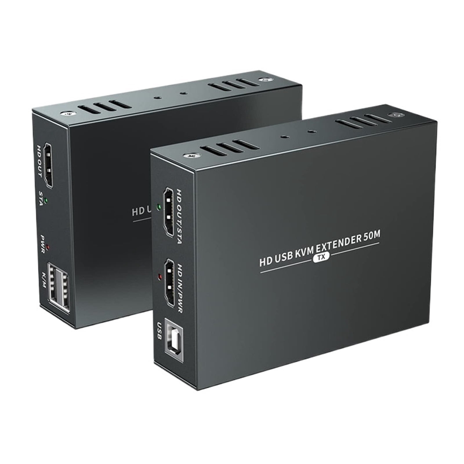 50m KVM USB Extender for Remote Mouse and Keyboard Control of 1080P Signals over Ethernet Cable