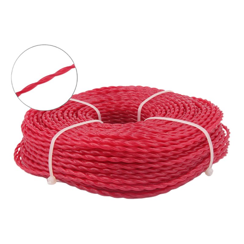 50m Nylon Trimmer Wire Rope Cord Line Strimmer Brushcutter Long Round