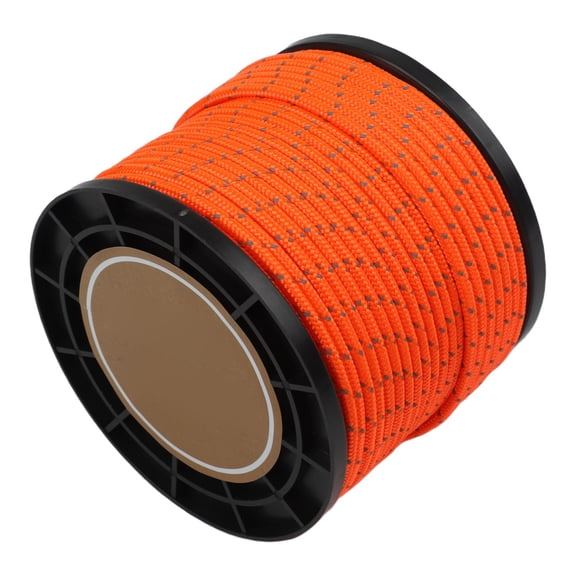 For 50m Reflective Rope for Outdoor for Camping with Weather Resistant Polyester and Polypropylene, Suitable for Hiking and Safety Applications (Orange)