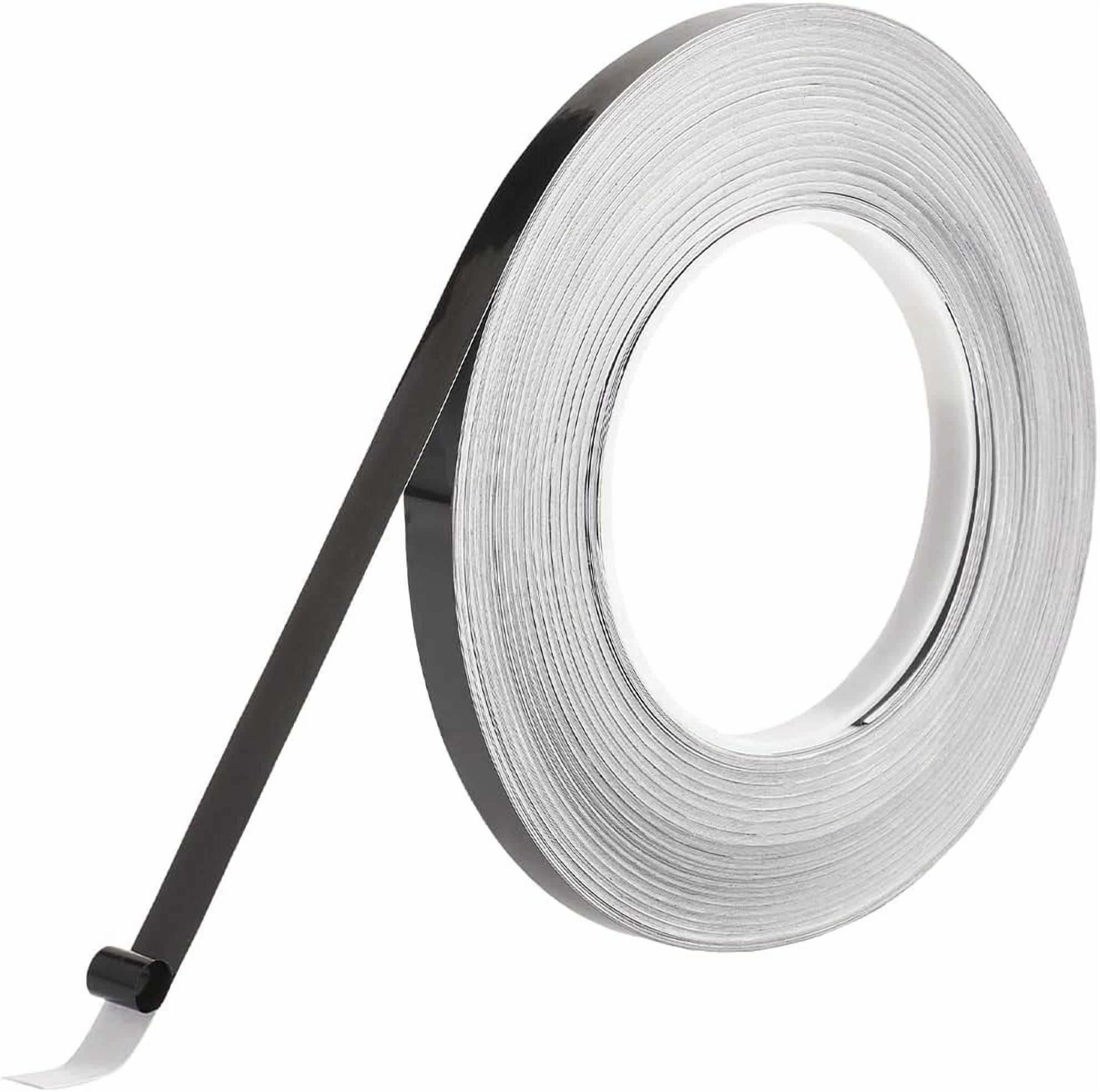 Polyester Stick 50m x 8mm Glossy Polyester Film Tape Black Waterproof Decor Tape Peel ...