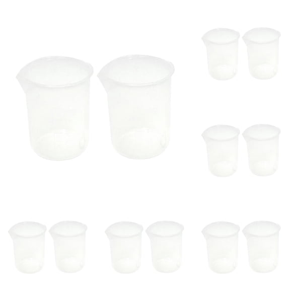 50mL Graduated Beaker Clear Measuring Cup for Lab 2 Pcs