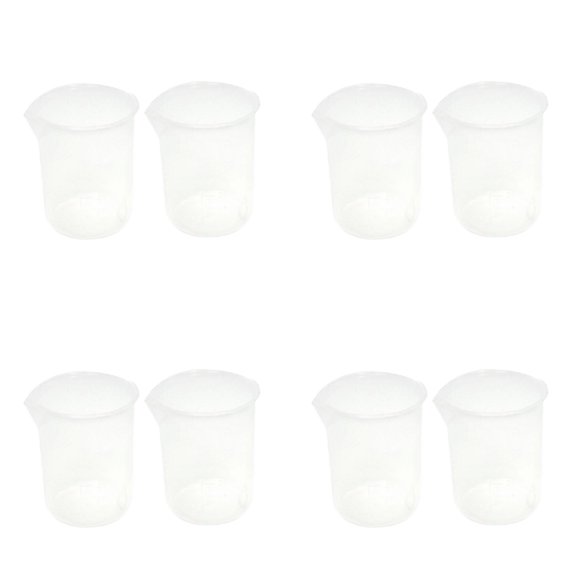 50mL Graduated Beaker Clear Measuring Cup for Lab 2 Pcs