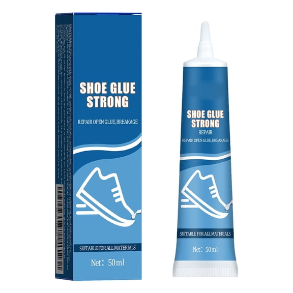 50ml/1.7oz Shoe Glue, Flexible Instant Adhesive for Sole Repair & Restoration, Waterproof Heavy Duty Sneaker Glue for Boots, Heels, Hiking Shoes, Leather & Rubber, Heat-Resistant,Sky Blue