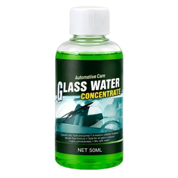 50ml Concentrated Solution for Automotive Glass, Highly Concentrated Windshield Cleaning Fluid for Car Maintenance, Removes Oil Film Bug Residue Stains