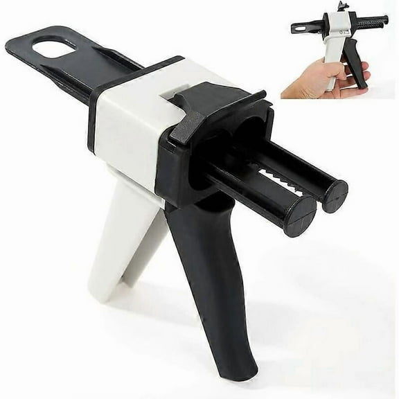 50ml Epoxy Resin Dispenser - Static Mixer Nozzle - 1:1/2:1 Ratio - Manual Applicator Gun (50ml as shown)