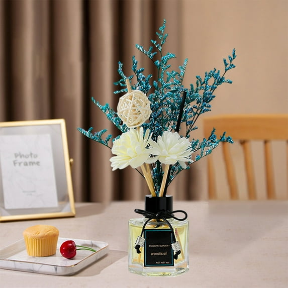 50ml Glass Diffuser,Plant Rattan Deodorizing Decorative,Dry Flower Flameless Ornament Bathroom Supply