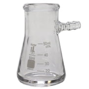 50ml Heavy Wall Filtering Flask, Tubulation, Graduated, Borosilicate 3.3 Glass, Karter Scientific 250K4 Single