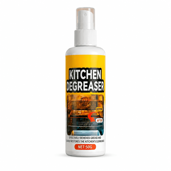 50ml Kitchen Degreaser and Oil Stain Remover, Household Cleaning Agent for Stove, Range Hood, Countertop, Grill and Compatible Hard Surfaces