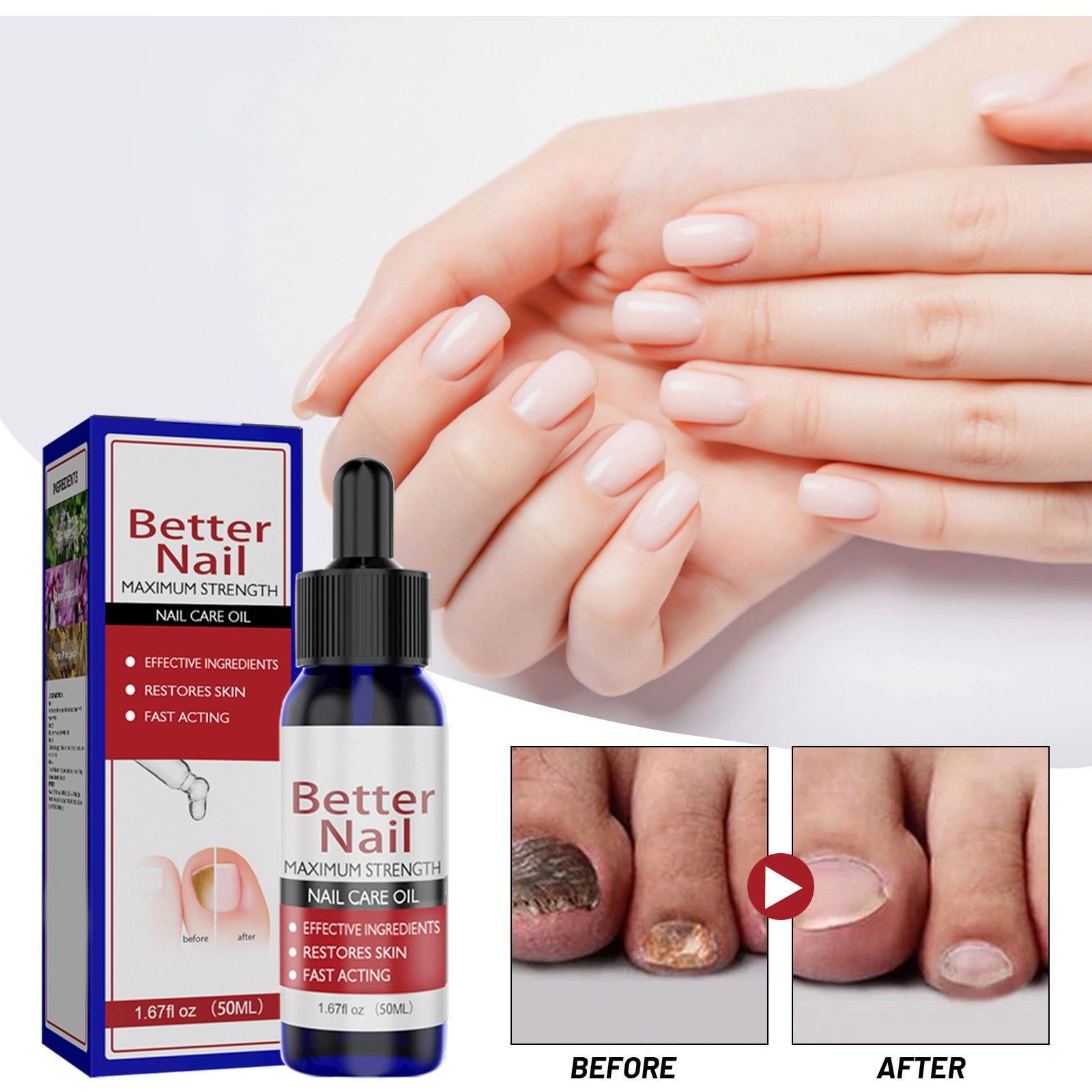Does Led Light Kill Nail Fungus 50ml Multi-Purpose Nail Repair Fungus Nail Regenerator LED Light