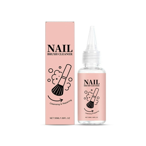 50ml Nail Brush Cleaner Easy to Clean Brushes Professional Nail Brush Cleaner for Gel and Acrylic Nail Brush Cleaner for Home Nail Salons