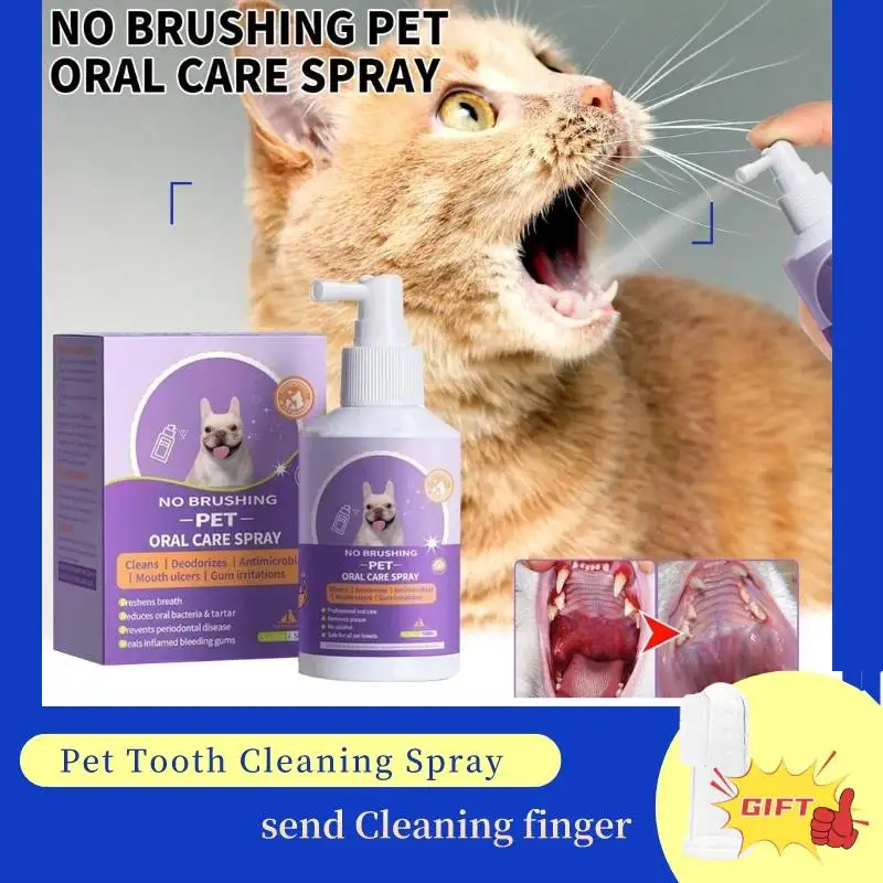 50ml Pet Oral Cleanse Spray Dogs Cats Mouth Fresh Teeth Clean Deodorant