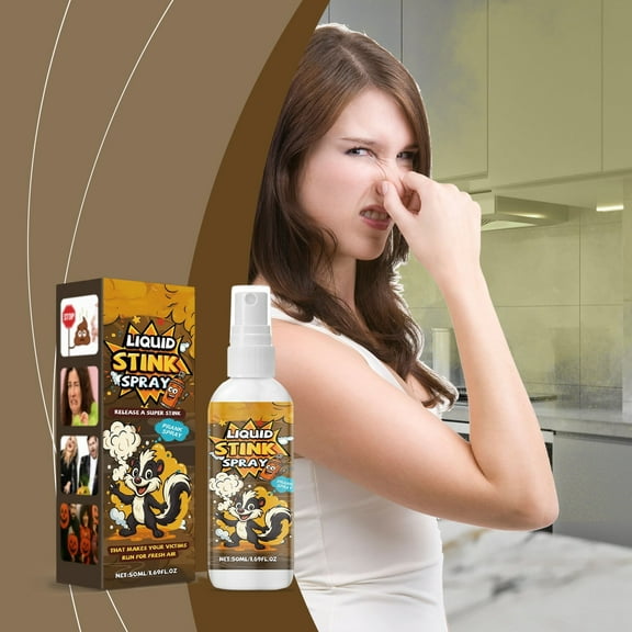 50ml Prank Stink Spray - Ultimate Funny Gag Gift for Parties & Jokes - Realistic Skunk Smell Prank Spray for Hilarious Practical Jokes (1 Bottle)
