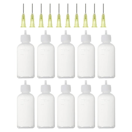 50ml Precision Applicator Bottles, 10Pcs Needle Tip Squeeze Bottle Small Squeeze Bottles Mini Needle Bottle