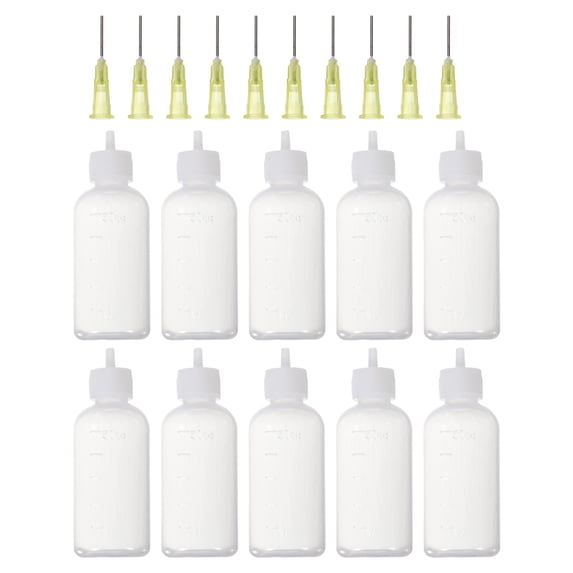 50ml Precision Applicator Bottles, 10Pcs Needle Tip Squeeze Bottle Small Squeeze Bottles Mini Needle Bottle