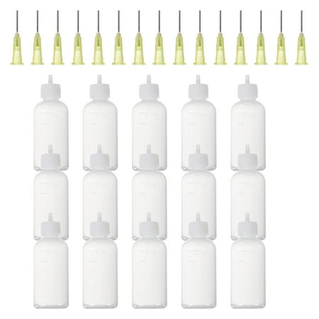 50ml Precision Applicator Bottles, 15Pcs Needle Tip Squeeze Bottle Small Squeeze Bottles Mini Needle Bottle
