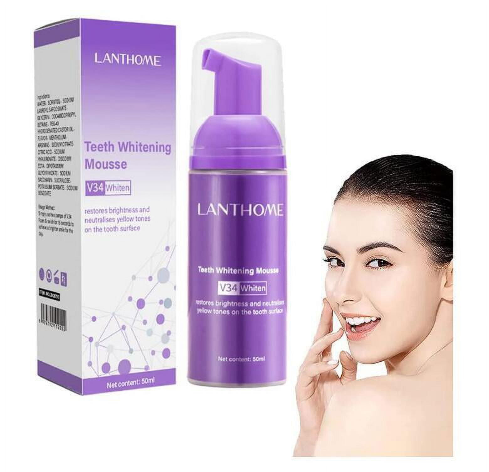 50ml Teethaid Mouthwash, Mint Teeth Whitening Foam Mousse Stain Remove