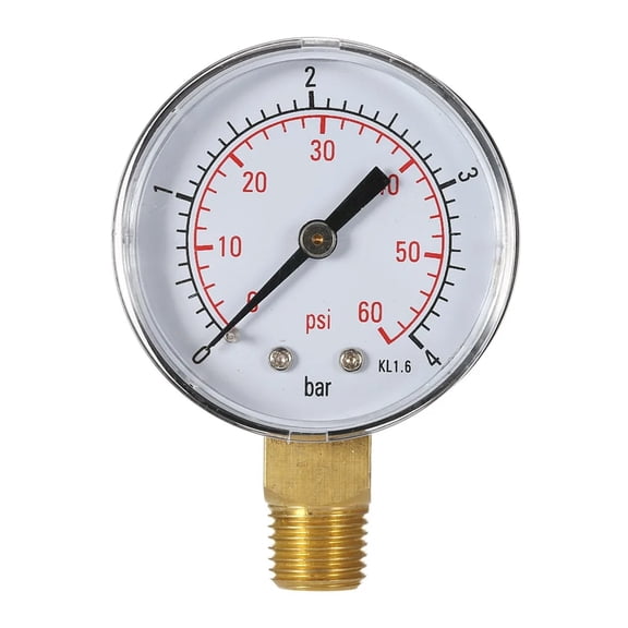 50mm 0~60psi 0~4bar Pool Filter Water Pressure Dial Hydraulic Pressure Gauge Meter Manometer 1/4" NPT Thread ,Corrosion Resistance
