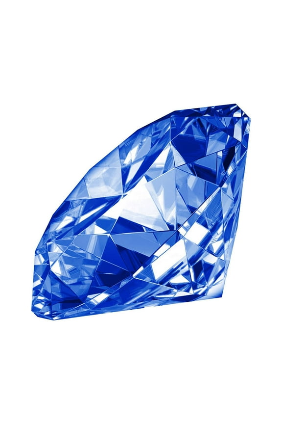 50mm(1.97 Inch) Crystal Diamond, Round Shape Real Diamond Glass Gems Paperweight Jewels Wedding Decorations Centerpieces Home Decor (Blue)