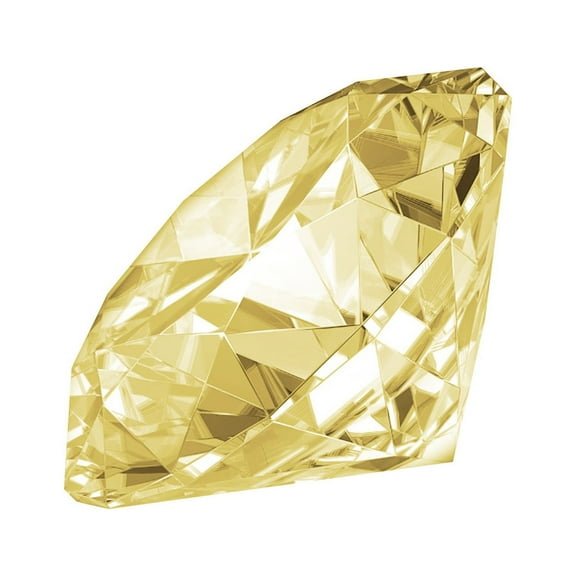 50mm(1.97 Inch) Crystal Diamond, Round Shape Real Diamond Glass Gems Paperweight Jewels Wedding Decorations Centerpieces Home Decor (Gold)